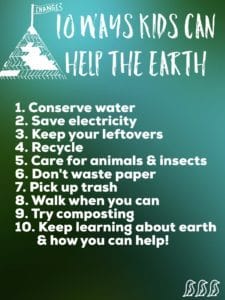 10 ways kids can help the earth