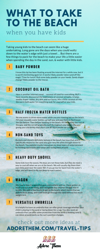 What to Take to the Beach infographic