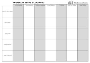 Weekly Time Blocking Printable