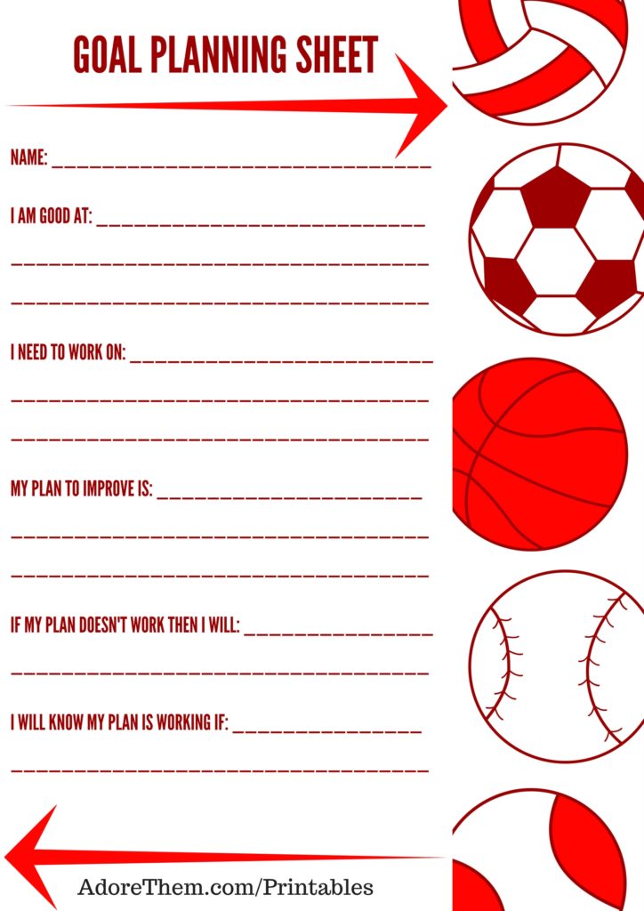 Goal Planning Worksheet for Kids (free printable) - Adore Them Parenting