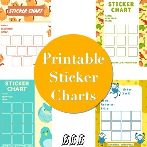 printable sticker charts for potty training