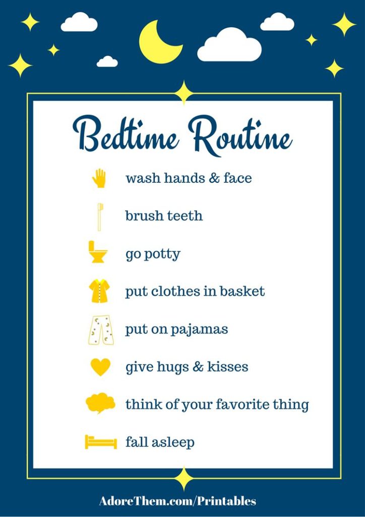 How to Create a Simple Bedtime Routine Chart + 20 Free Printables ...