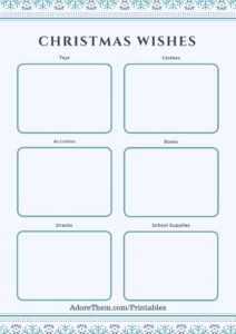 Christmas Wish List Printable