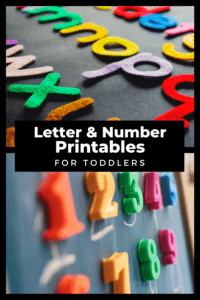 Letter and Number Printables for Toddlers