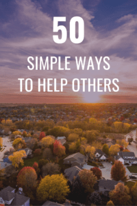 50 simple ways to help others