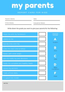 Parent Report Card