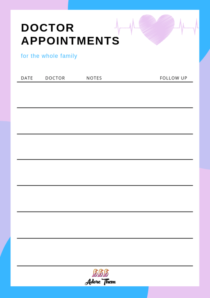  Printable Doctor Visit Form Template 