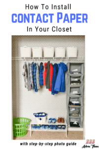 diy project - contact paper in closet