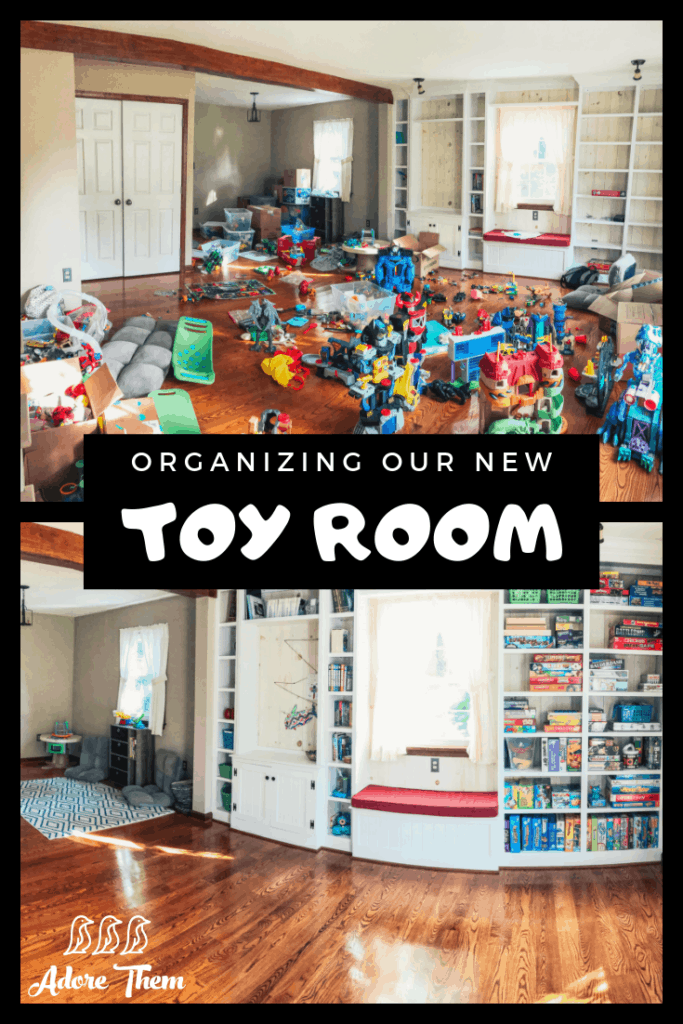 organizing the toy room