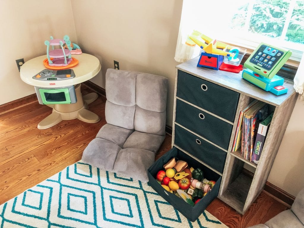 organizing the toy room