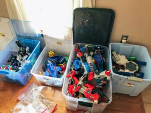 organizing the toy room