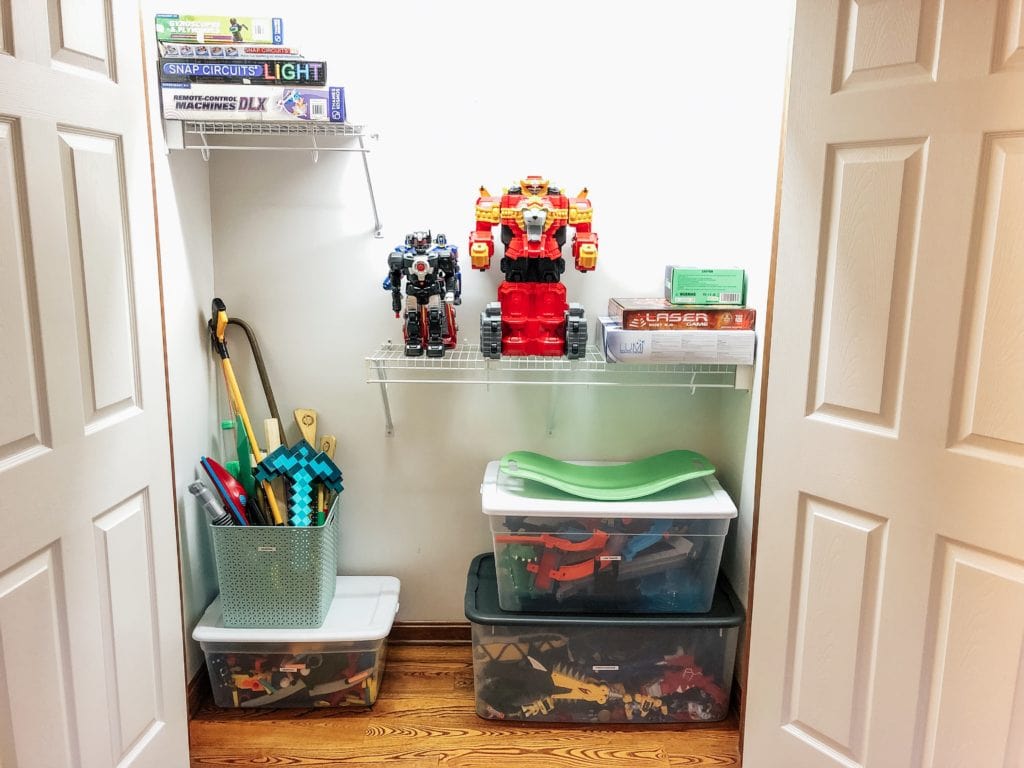 organizing the toy room