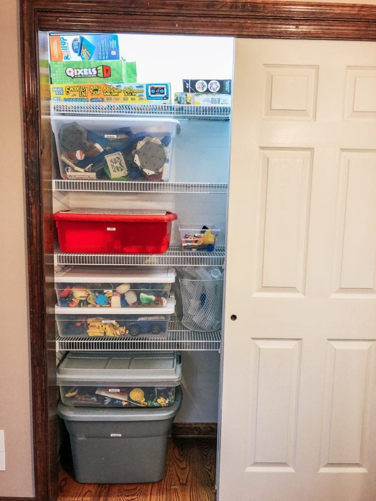 organizing the toy room