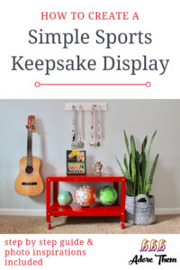 kids sports keepsakes display