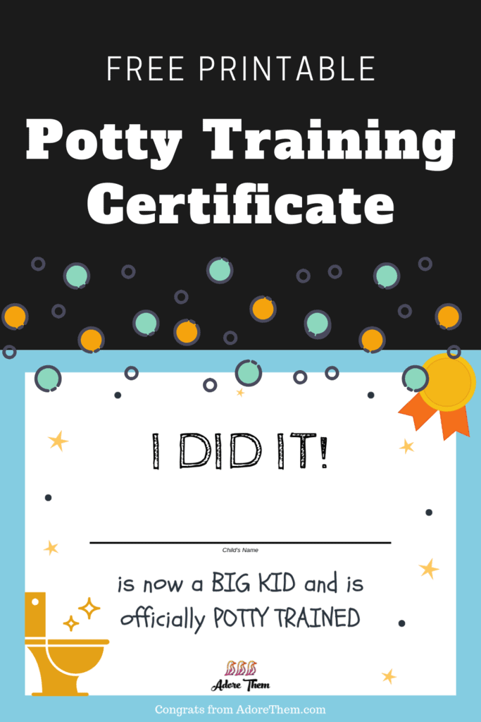 Potty Training Certificate