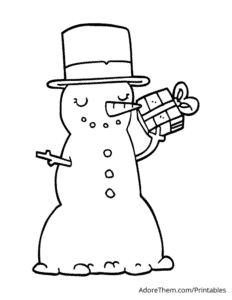 Free Christmas Coloring Pages Snowman