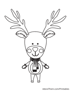 Free Christmas Coloring Pages Reindeer