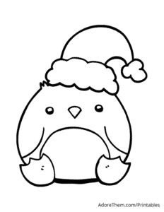 Free Christmas Coloring Pages Penguin