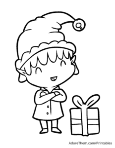 Free Christmas Coloring Pages Elf