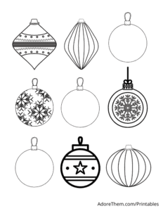 Free Christmas Coloring Pages Ornaments