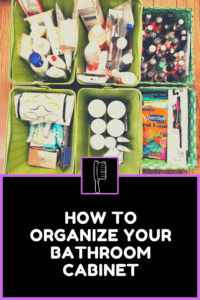 how to organize your bathroom cabinet