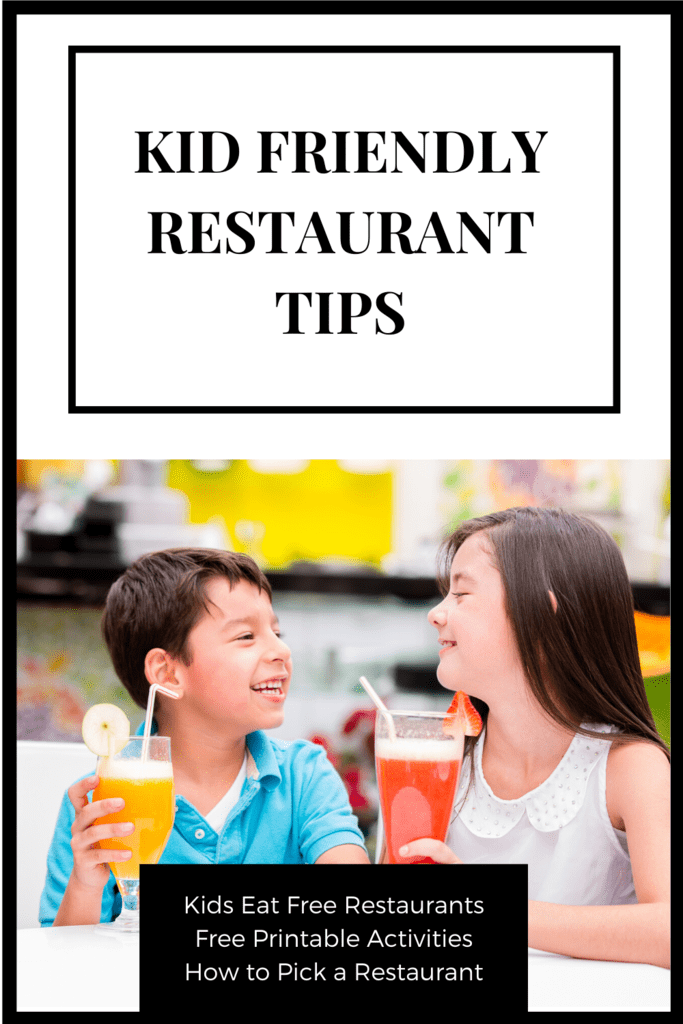 How to Choose a Kid Friendly Restaurant + Free Printable Activities