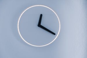 neon wall clock