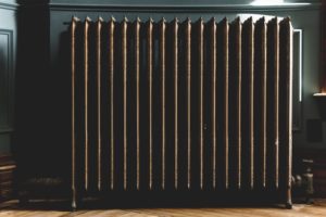 picture of a vintage radiator in a home