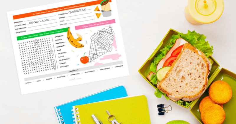 Free Printable Placemats for Kids mockup