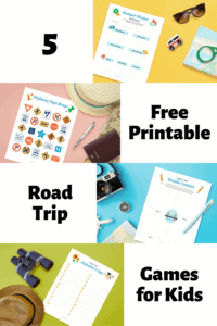 free printable road trip games graphic with mockups