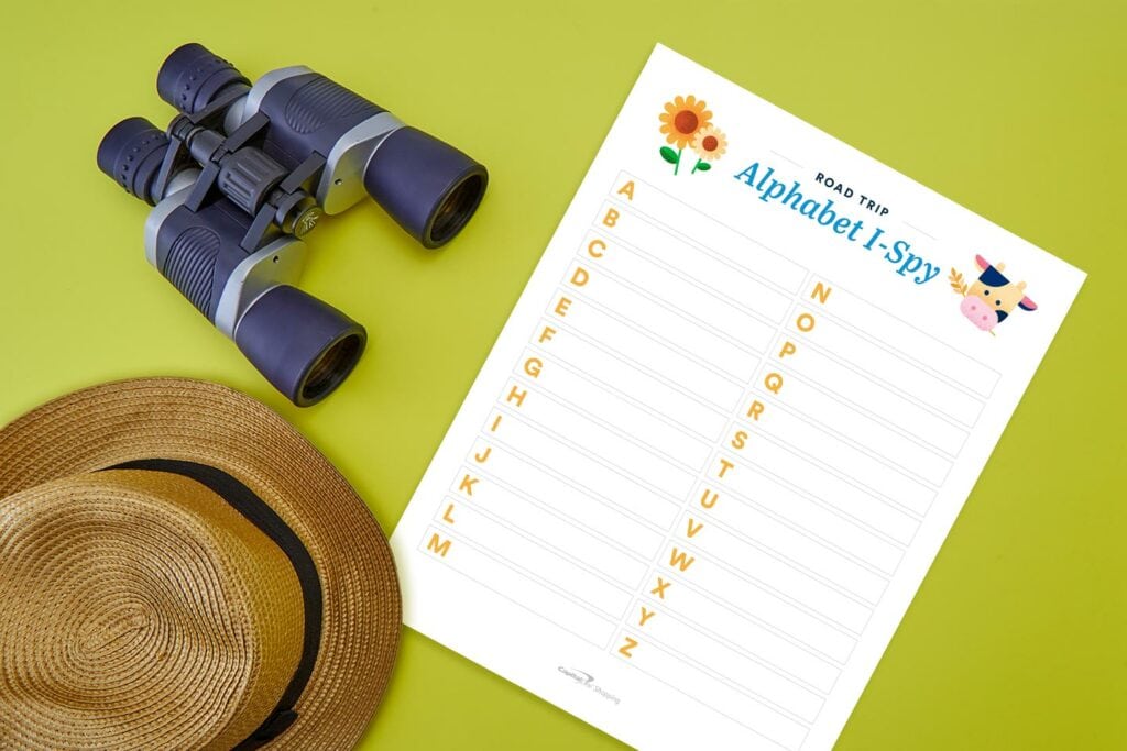 free printable road trip game alphabet i spy mockup