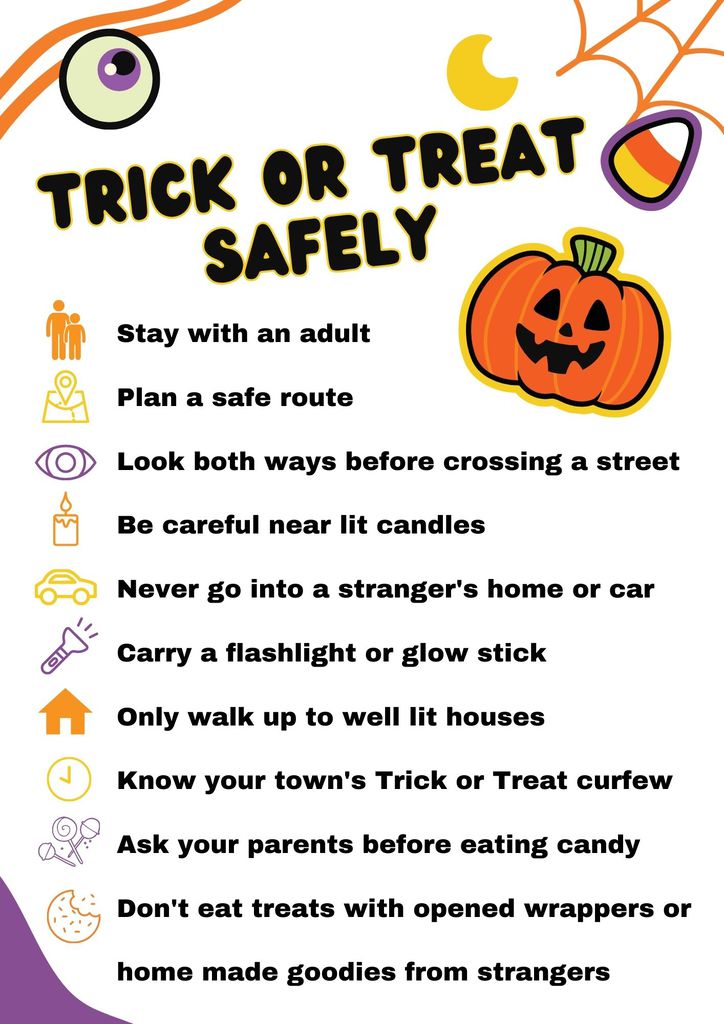 Trick or treat safely free printable