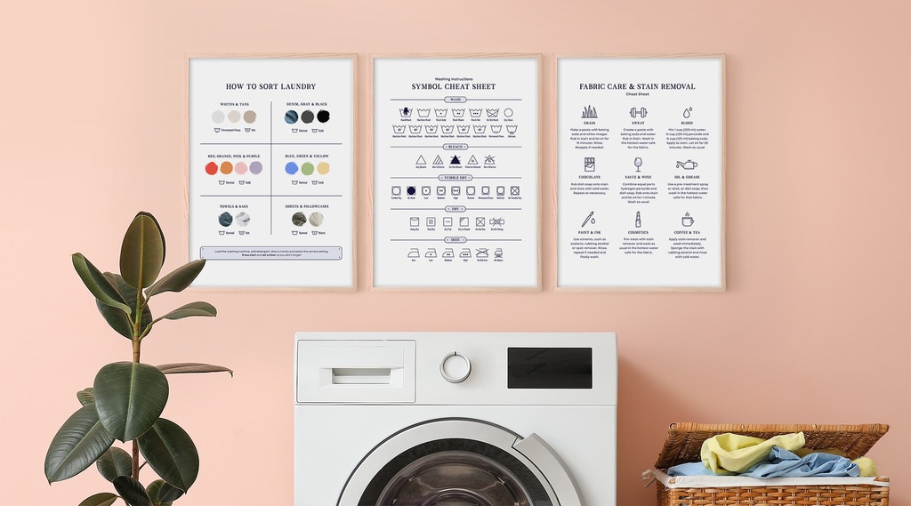 Easy Laundry Room Makeover + Free Printables! - Adore Them Parenting