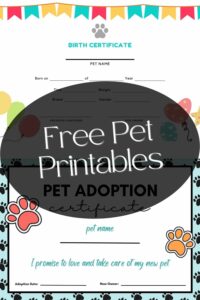 printable pet birth certificate