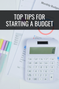 starting a budget graphic