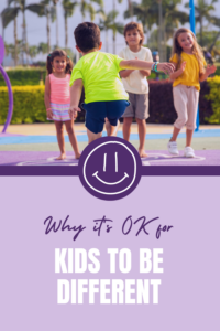 ok for kids to be different graphic