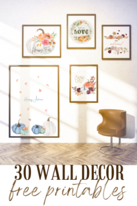 fall wall decor free printables