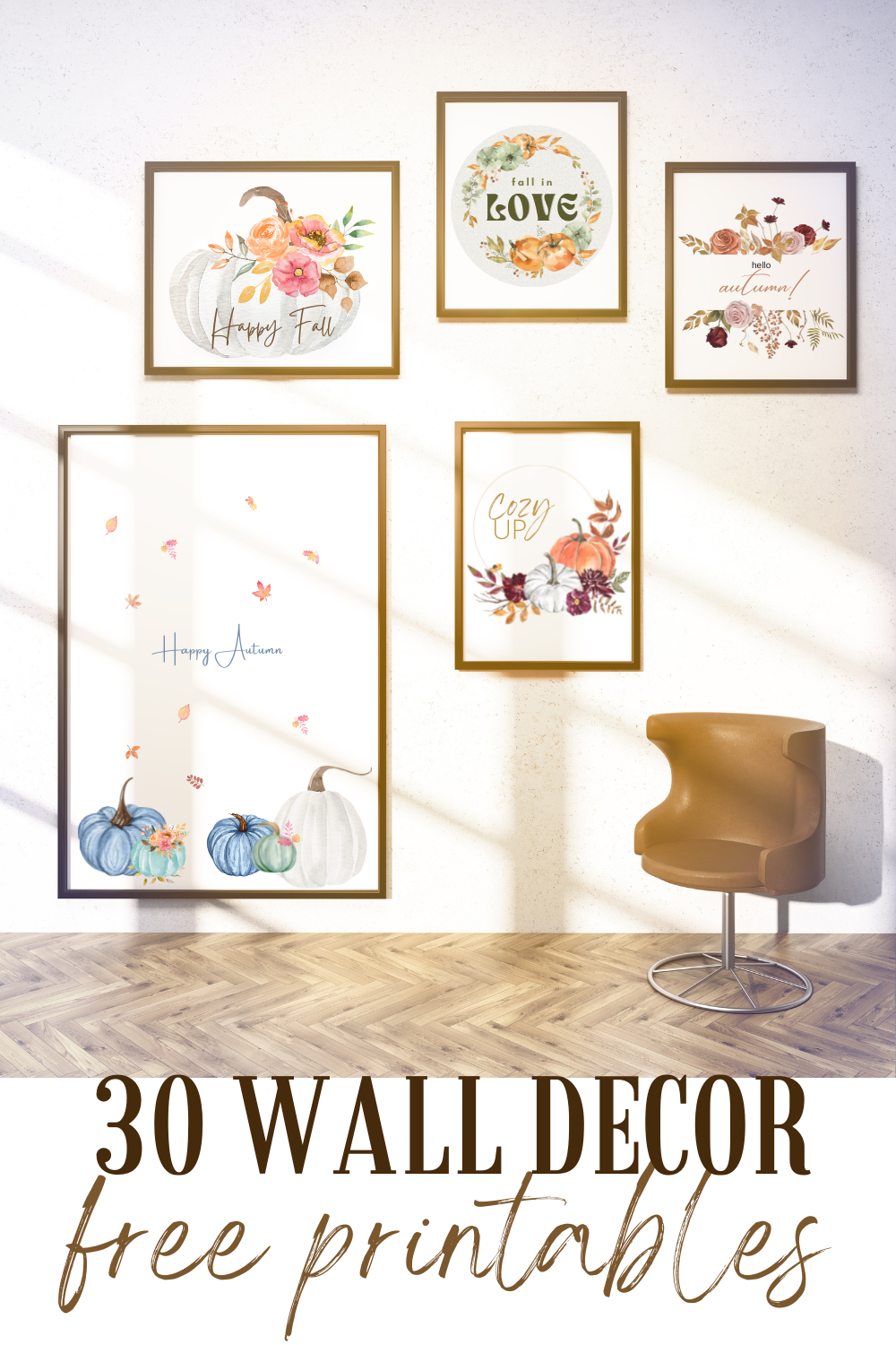 fall wall decor free printables