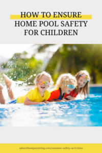 3 kids playing in swimming pool