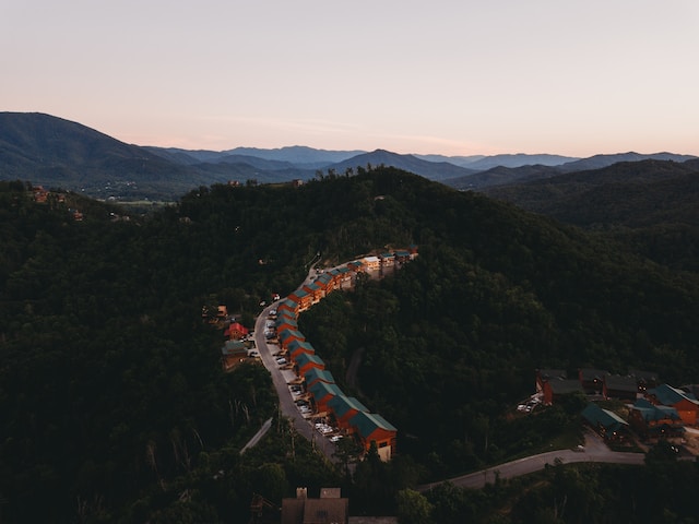 pigeon forge at dusk