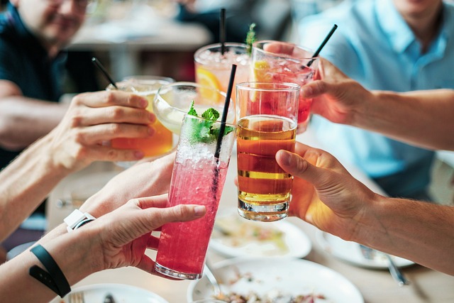 cheers with friends