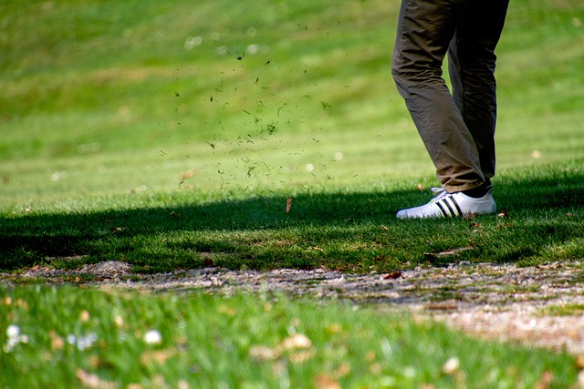 man on golf course