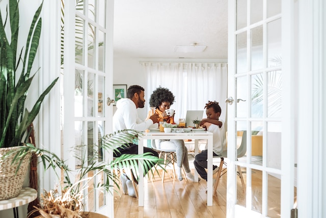 family around table