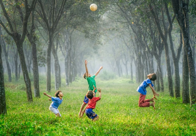 kids playing outside