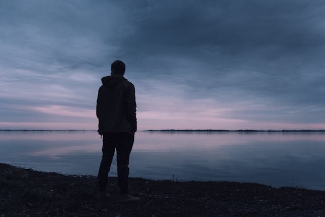 man taking in view