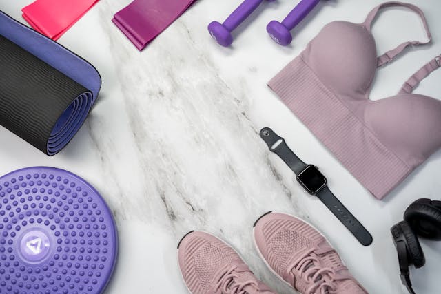 purple and pink workout gear