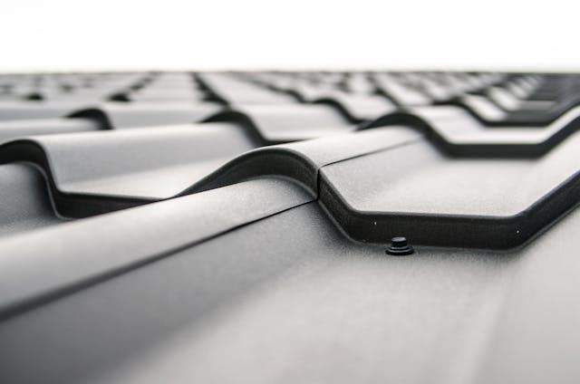 gray tile roof