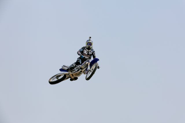 motorcycle in air
