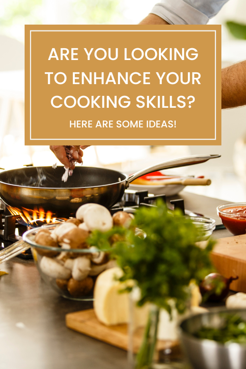 cooking in the kitchen