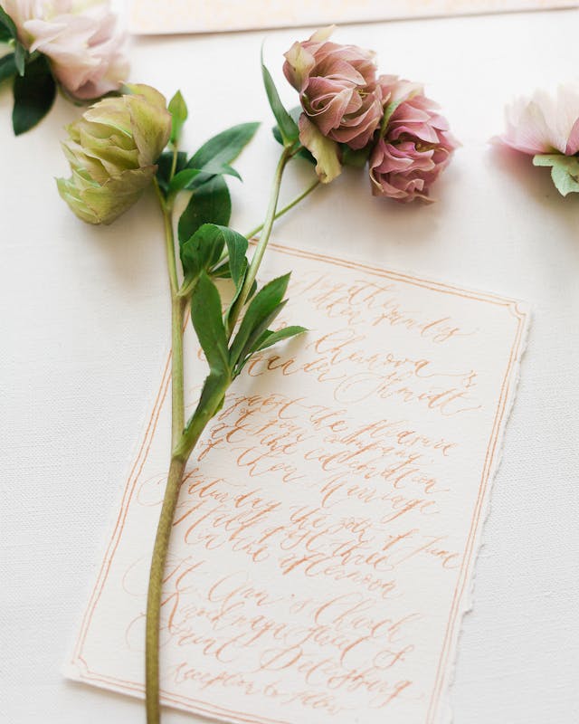letter with flower